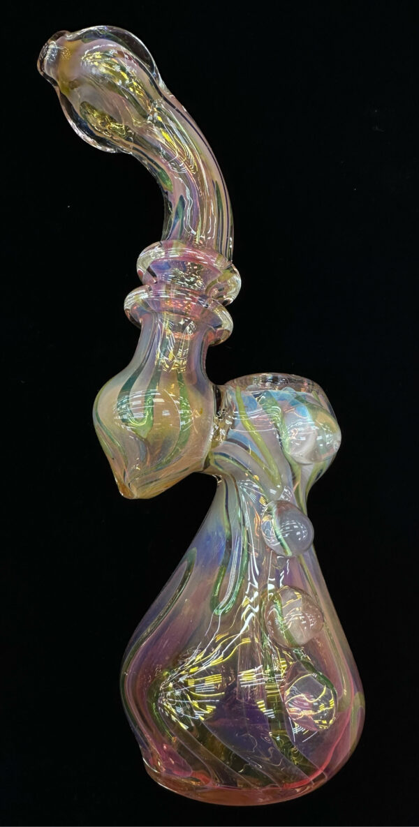 8" Pink Fumed Bubbler