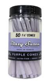 Blazy Susan Purple 53mm Shorty Cones 50ct Jar