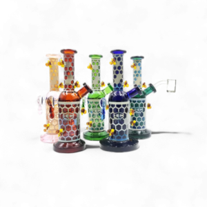 IC Glass - Fumed Honeycomb  Rig w/Honeybees