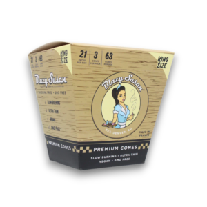 Blazy Susan Unbleached King Size Pre-Roll Cones (3ct) Disp of 21