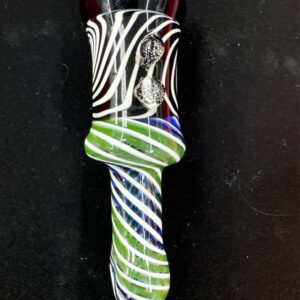 Multi Spiral Black Tube Chillum