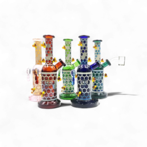IC Glass - Fumed Honeycomb  Rig w/Honeybees
