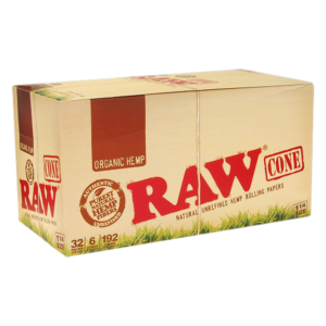 RAW® - Organic Hemp Pre-Rolled Cone 1¼ (6ct) - Display of 32