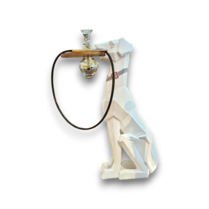 36" Khateeb Dobermann Dog Hookah | White