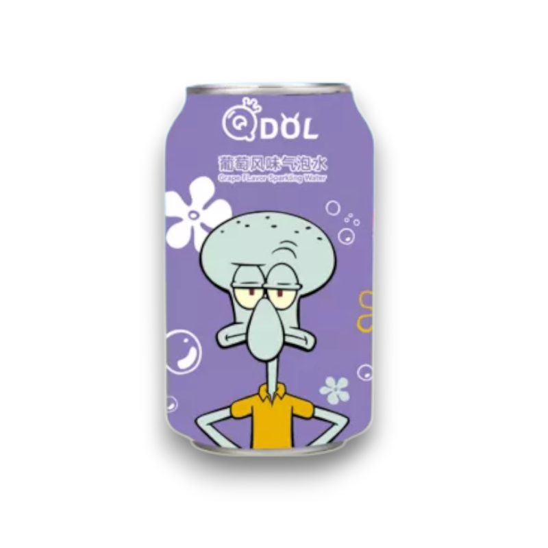 QDOL Spongebob 330ml Sparkling Water Can