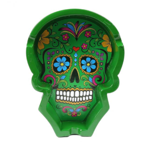 Resin Green Skull Ashtray
