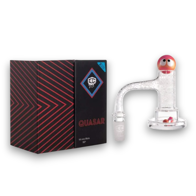 IC GLASS QUASAR 14mm Male 90D | 3rd Gen Premium Quartz Banger