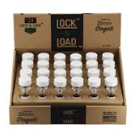Lock N Load 20mm Glass Chillum White Caps 24ct