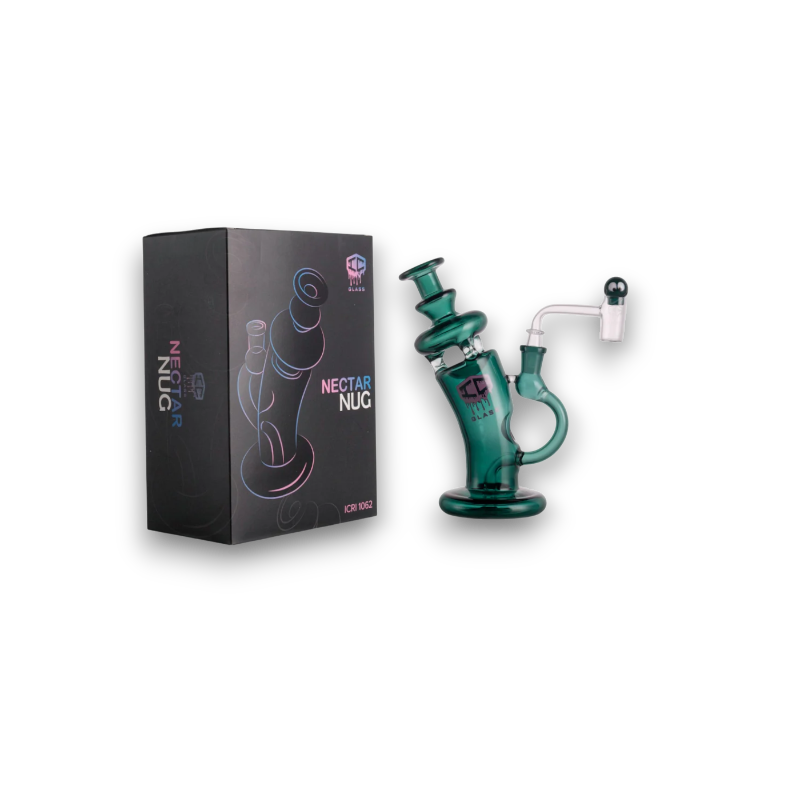 IC Glass Nectar Nug Dab Recycler Rig