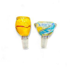 Color Frit Bowls w/ Stripes