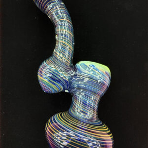 7" Fumed Striped Bubbler