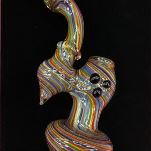 8" Rainbow Stripes Bubbler