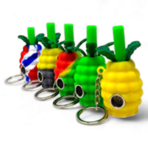 Silicone Pineapple Keychain Assorted HP