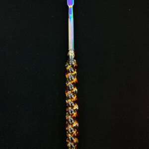 Colored Glass Swirl Glass/Metal Dabber
