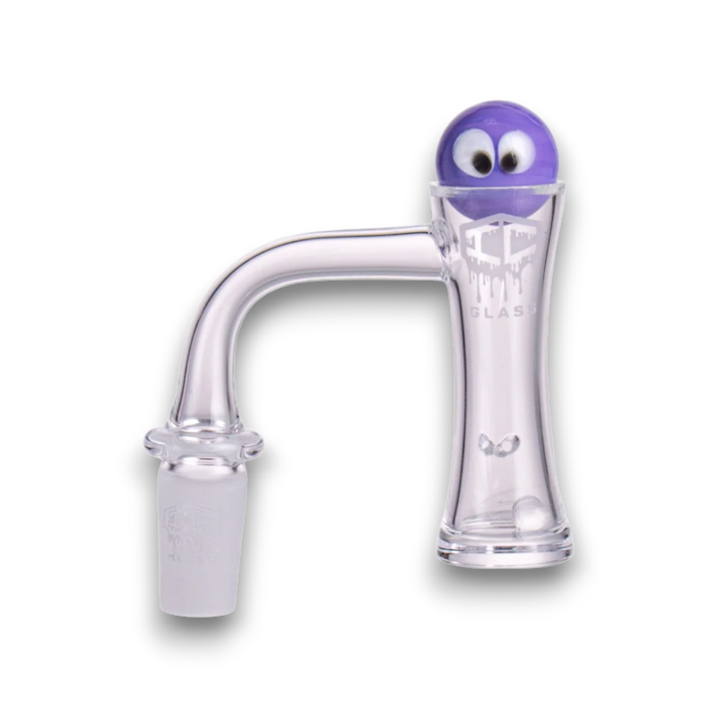 IC GLASS - PETERS | 14mm Male 90D Banger| Includes Carb Cap, Terp Balls & Sticker