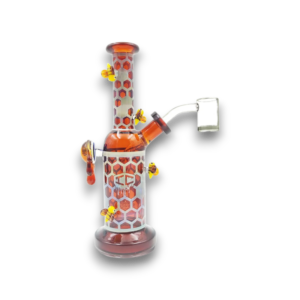 IC Glass - Fumed Honeycomb  Rig w/Honeybees