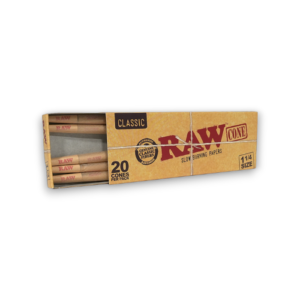 Raw Black Classic 1 1/4 Cones | 20pk 12ct box