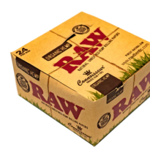 Raw Papers | Organic Hemp Connoisseur KS Slim + Tips 24ct Box