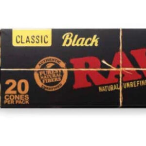 Raw Black Classic KS Cones 20ct