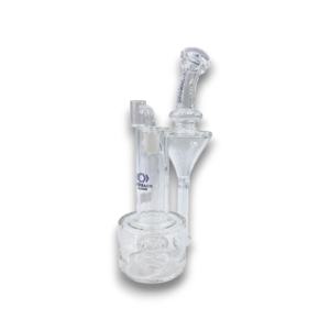 10" Kickback Glass Clear Recycler Rig