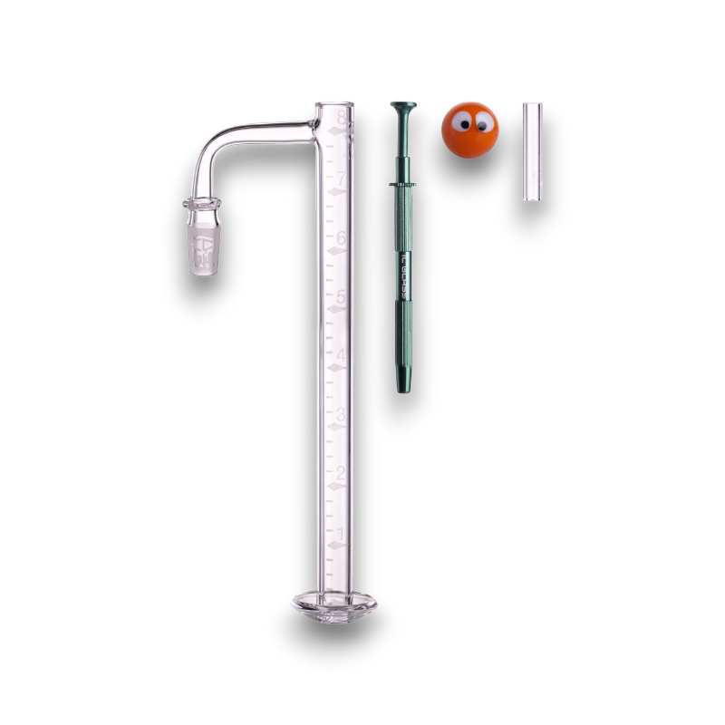 ICGlass - CHALLENGE BANGER | 8-Inch Long | 14mm Male 90D Banger