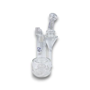 10" Kickback Glass Clear Recycler Rig