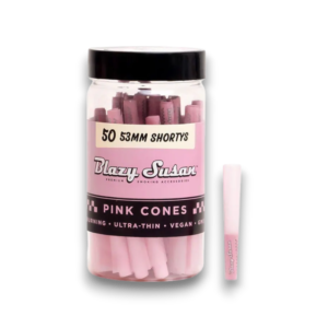 Blazy Susan Cones | Pink | 53mm Shortys 50ct Jar