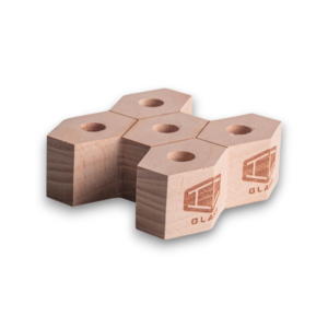 IC Glass Honeycomb Wooden Display | 14mm | 5 Hole