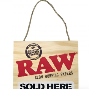 Raw Wooden "Sold Here" Sign