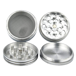 Lrg Brushed Metal/Leaf Grinder