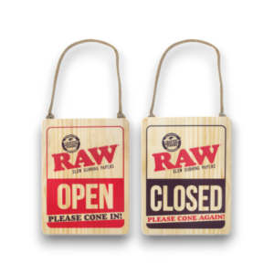 Raw Wood Open Sign Lrg
