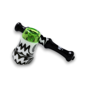 IC Glass Color Wigwag Side Chamber Bubbler