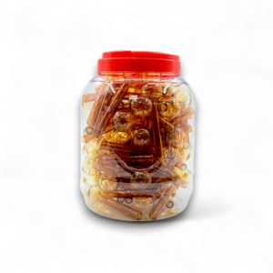 4" Amber OB Jar 80ct