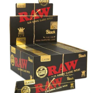 Raw Papers | Classic Black Connoisseur KS Slim + Tips 24ct Box