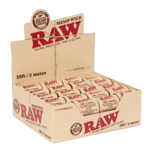 Raw Hempwick 10ft 40ct