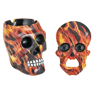 Flame Skull Ash Tray/Opener Set