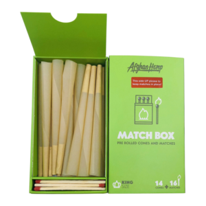 Afghan Hemp Match Box w/Cone