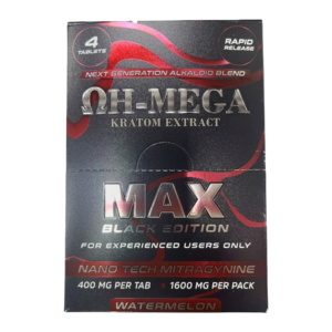 OH-Mega Kratom Extract Tabs | 1600mg Sleeve | 10ct Box