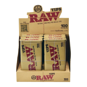 Raw Tips | Pre-Rolled Tips 100/Tin 6ct Box