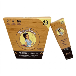 Blazy Susan Cone | Unbleached 1 1/4 | 6pk 21ct Box