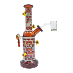 IC Glass - Fumed Honeycomb  Rig w/Honeybees