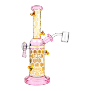 IC Glass - Fumed Honeycomb  Rig w/Honeybees