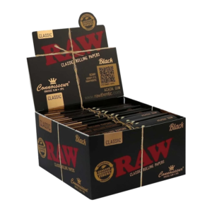 Raw Papers | Classic Black Connoisseur KS Slim + Tips 24ct Box